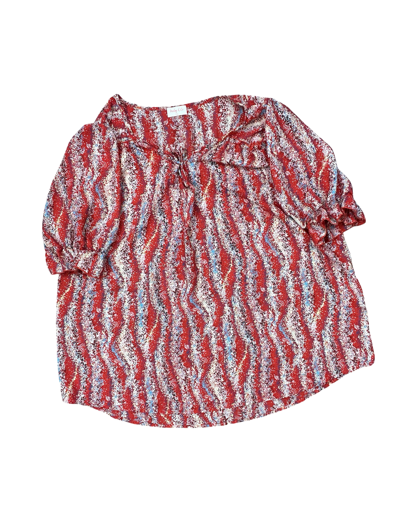 Top Ss By Hailey & Co In Red & White, Size:1X