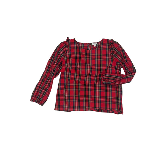 Blouse Ls By J. Crew In Red, Size:M