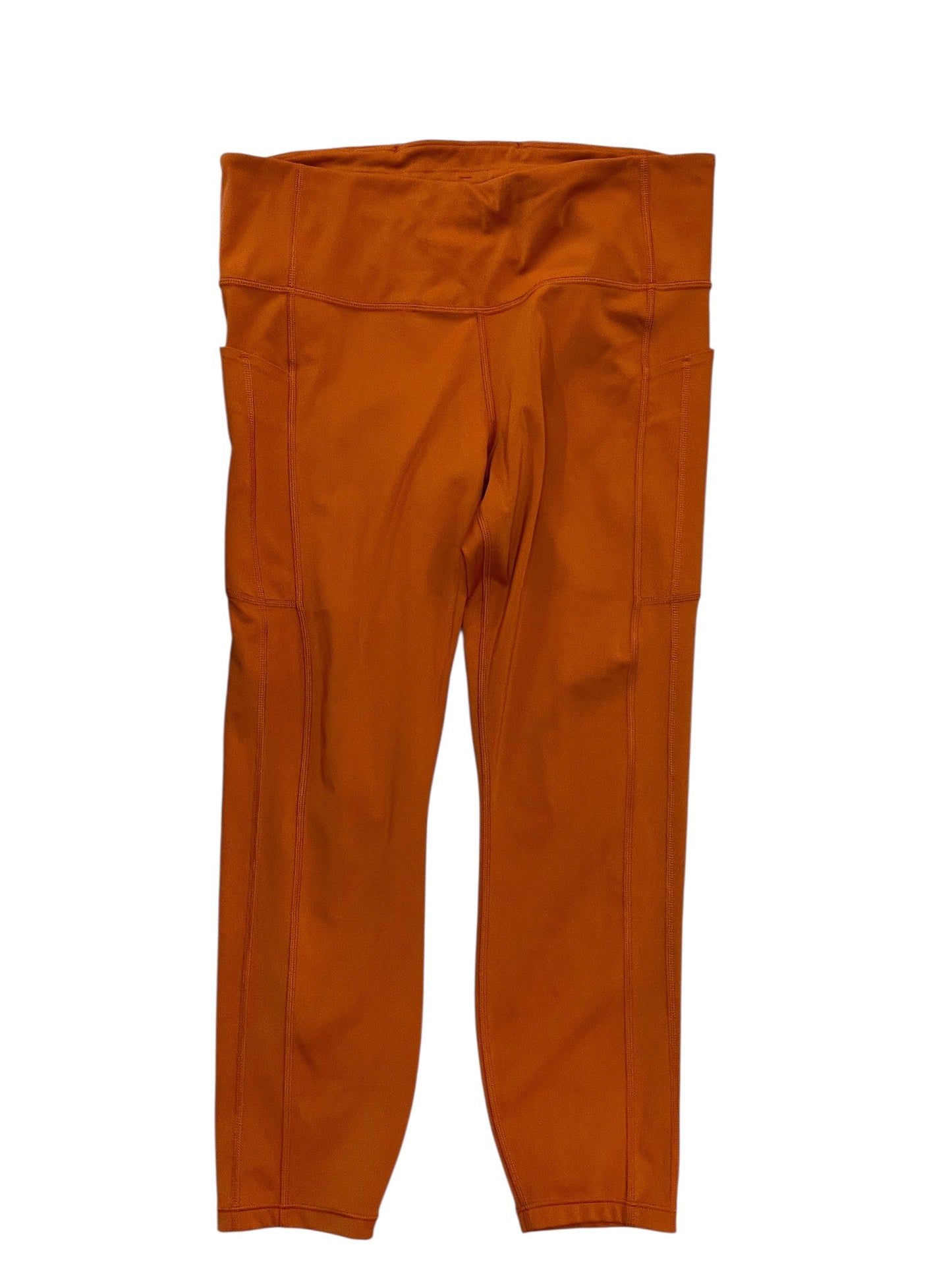 Athletic Leggings Capris By Athleta In Orange, Size:L