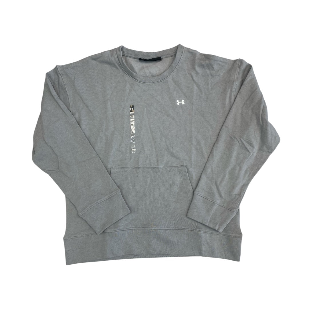 Athletic Top Ls Crewneck By Under Armour In Grey, Size:M