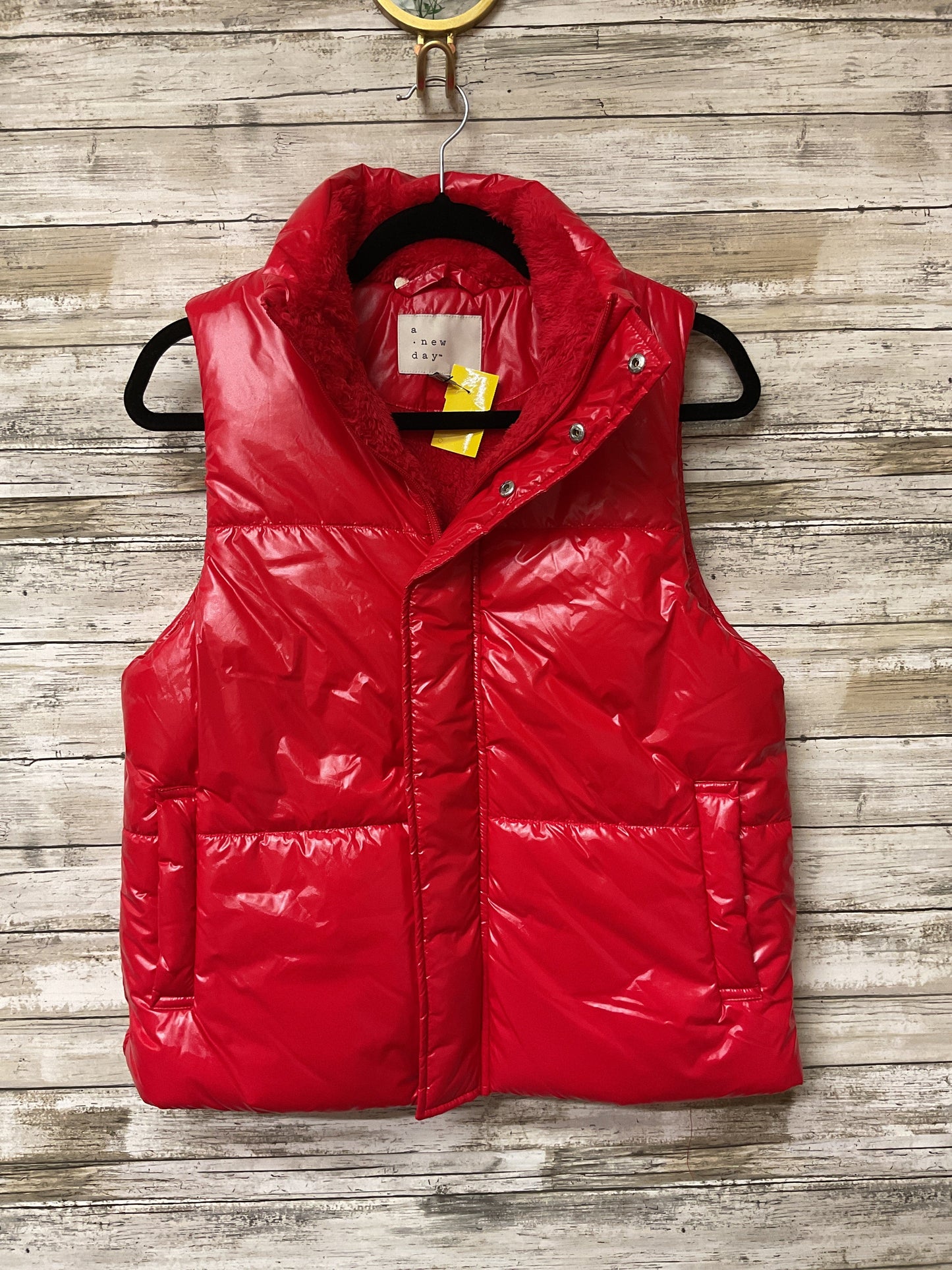 Vest Puffer & Quilted By A New Day In Red, Size:Xs