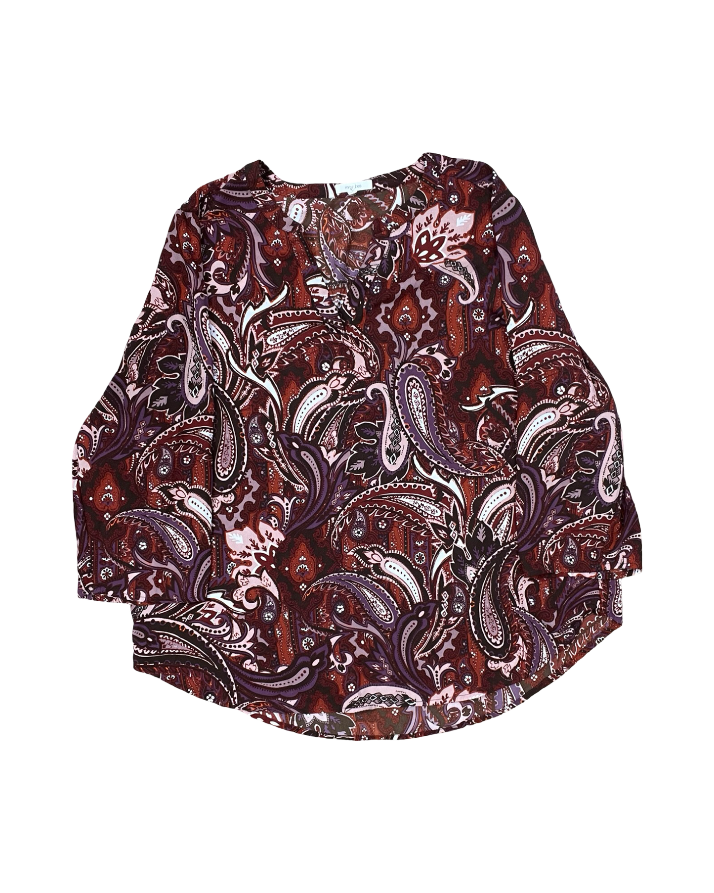 Top 3/4 Sleeve By Maurices In Maroon, Size:Xl