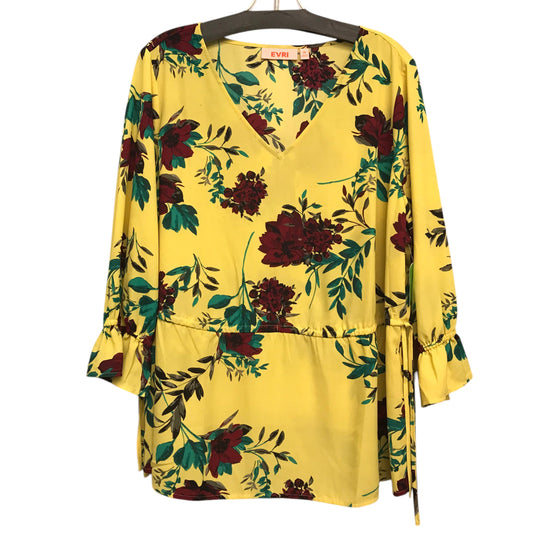 Top Ls By Evri In Floral Print, Size:1X