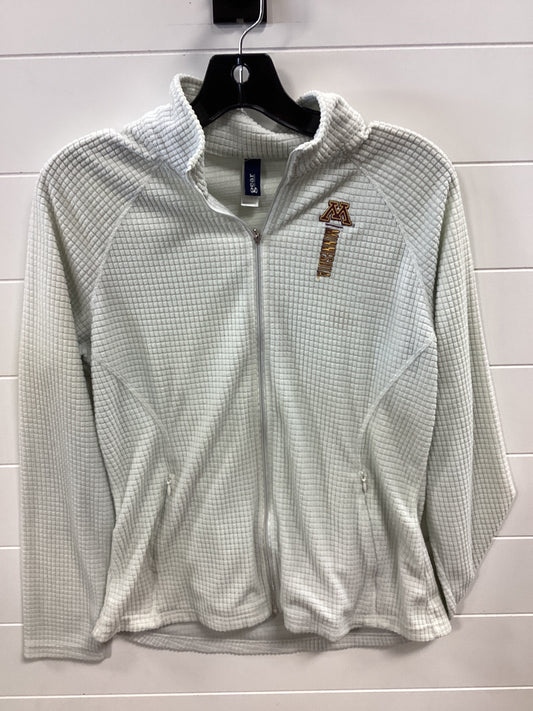 Athletic Jacket By Clothes Mentor In White, Size:S