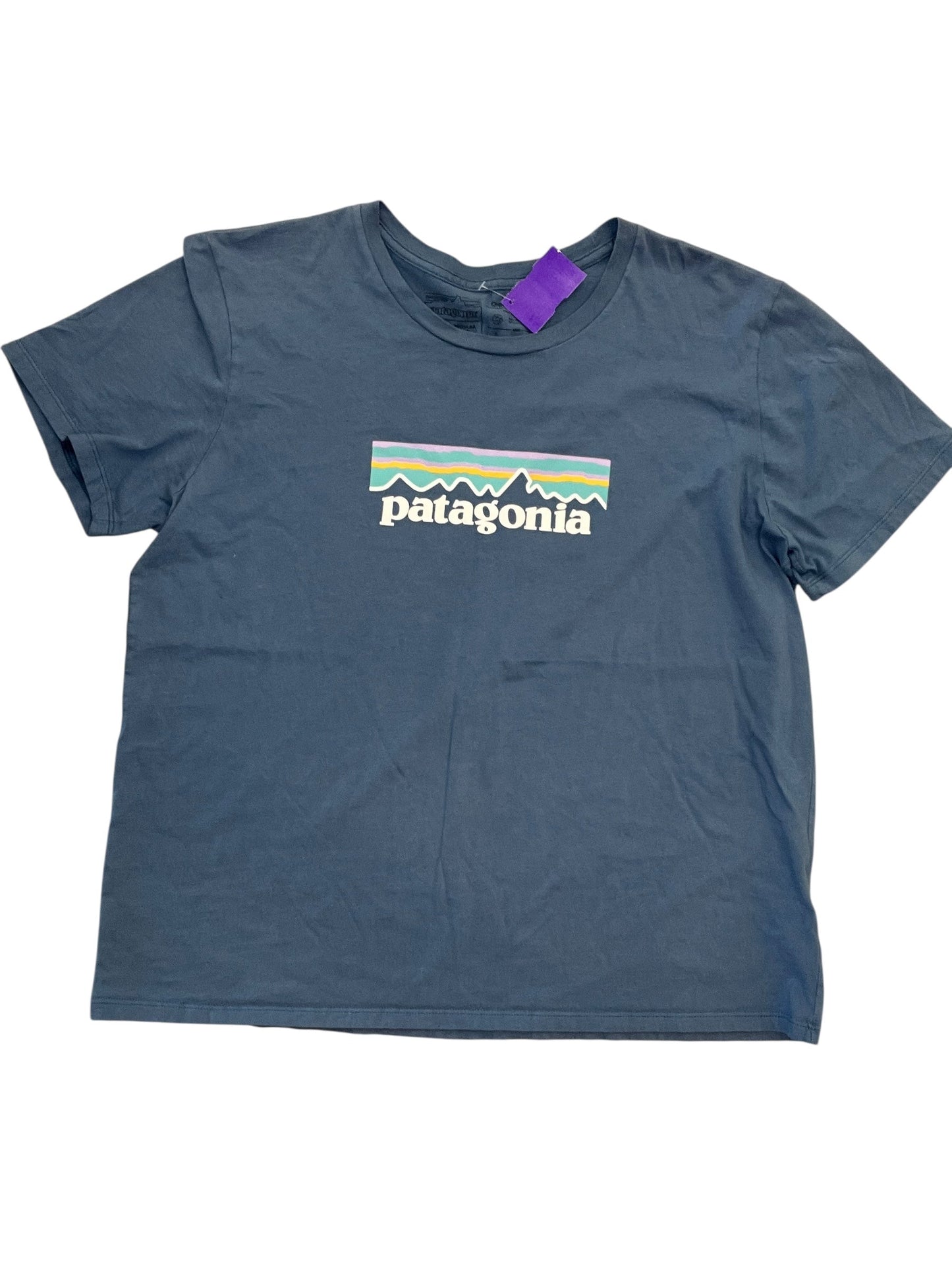 Athletic Top Ss By Patagonia In Blue, Size:L
