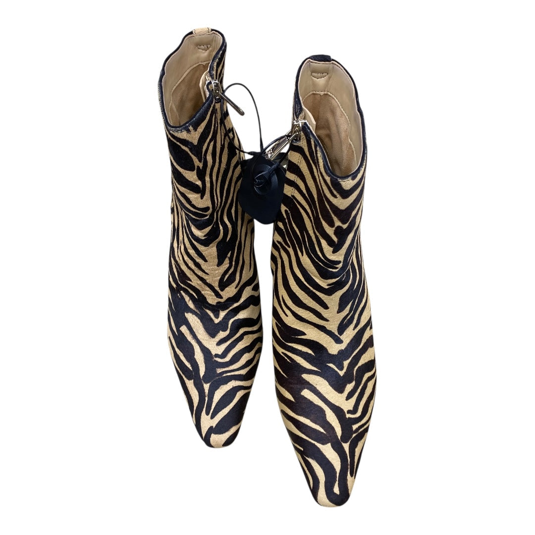 Boots Ankle Heels By Sam Edelman In Animal Print, Size:8.5