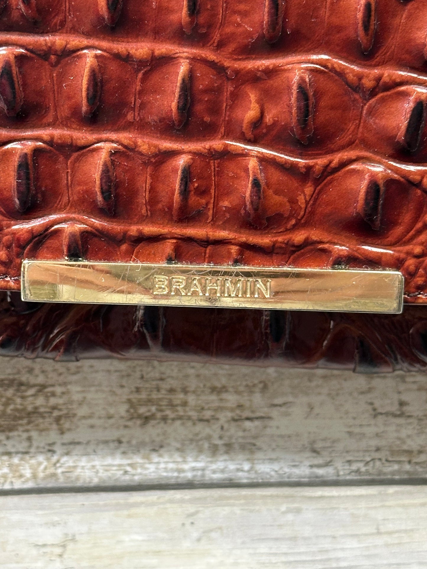 Crossbody Designer By Brahmin In Brown, Size:Small