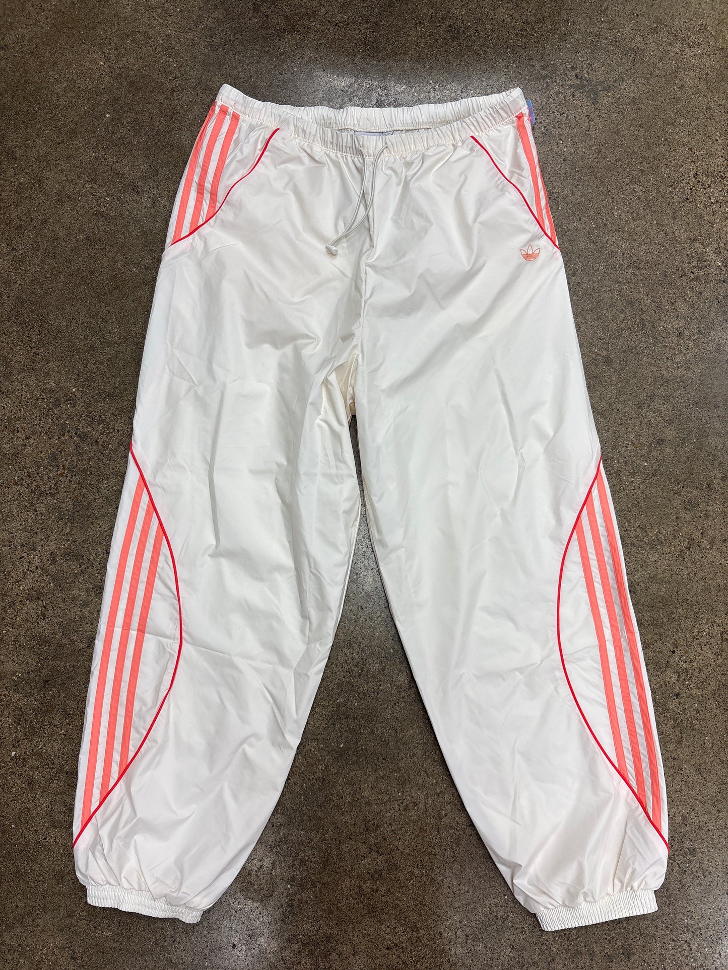 Athletic Pants By Adidas In Cream & Orange, Size:L