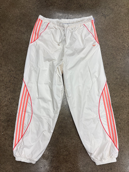 Athletic Pants By Adidas In Cream & Orange, Size:L