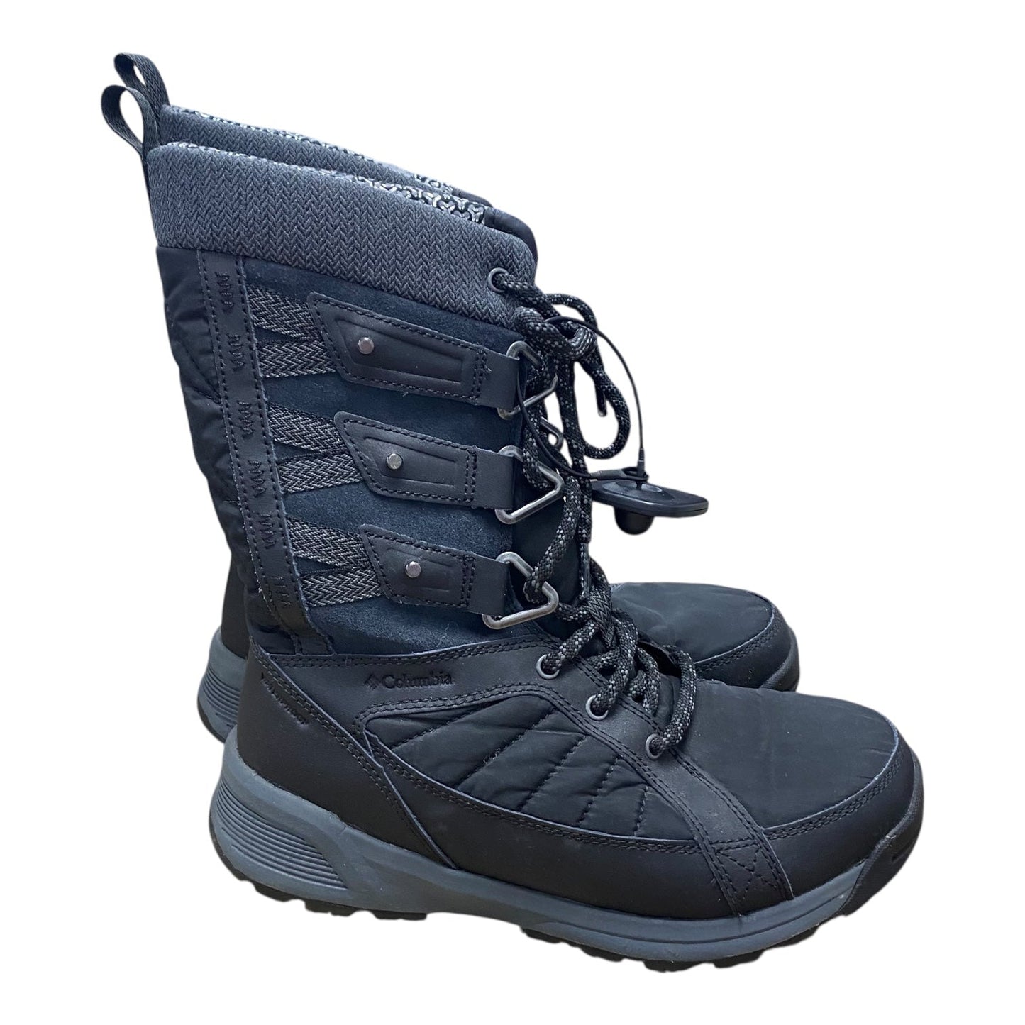 Boots Snow By Columbia In Black, Size:7.5