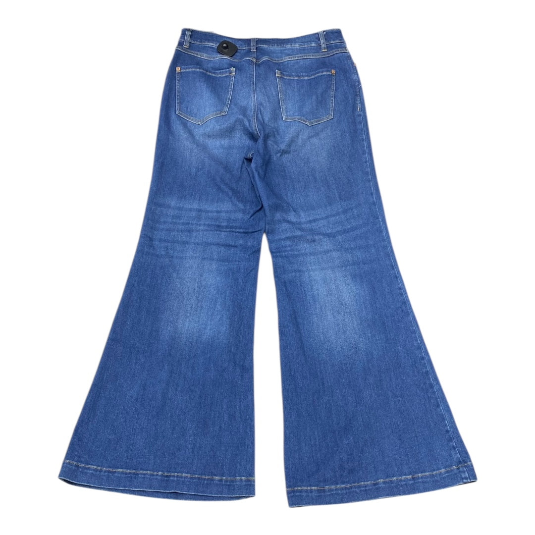 Jeans Wide Leg By Inc In Blue Denim, Size:14