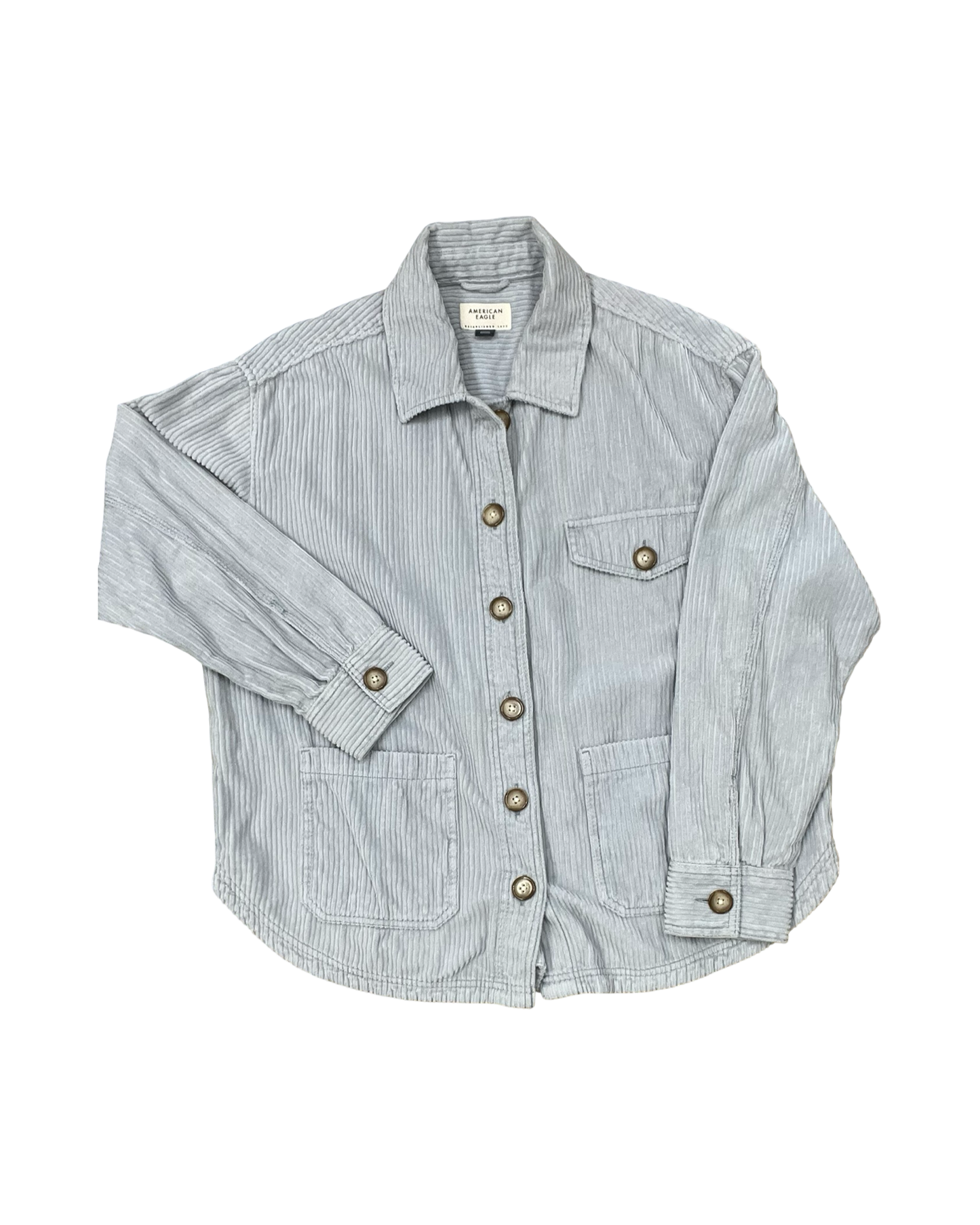 Jacket Shirt By American Eagle In Blue, Size:L