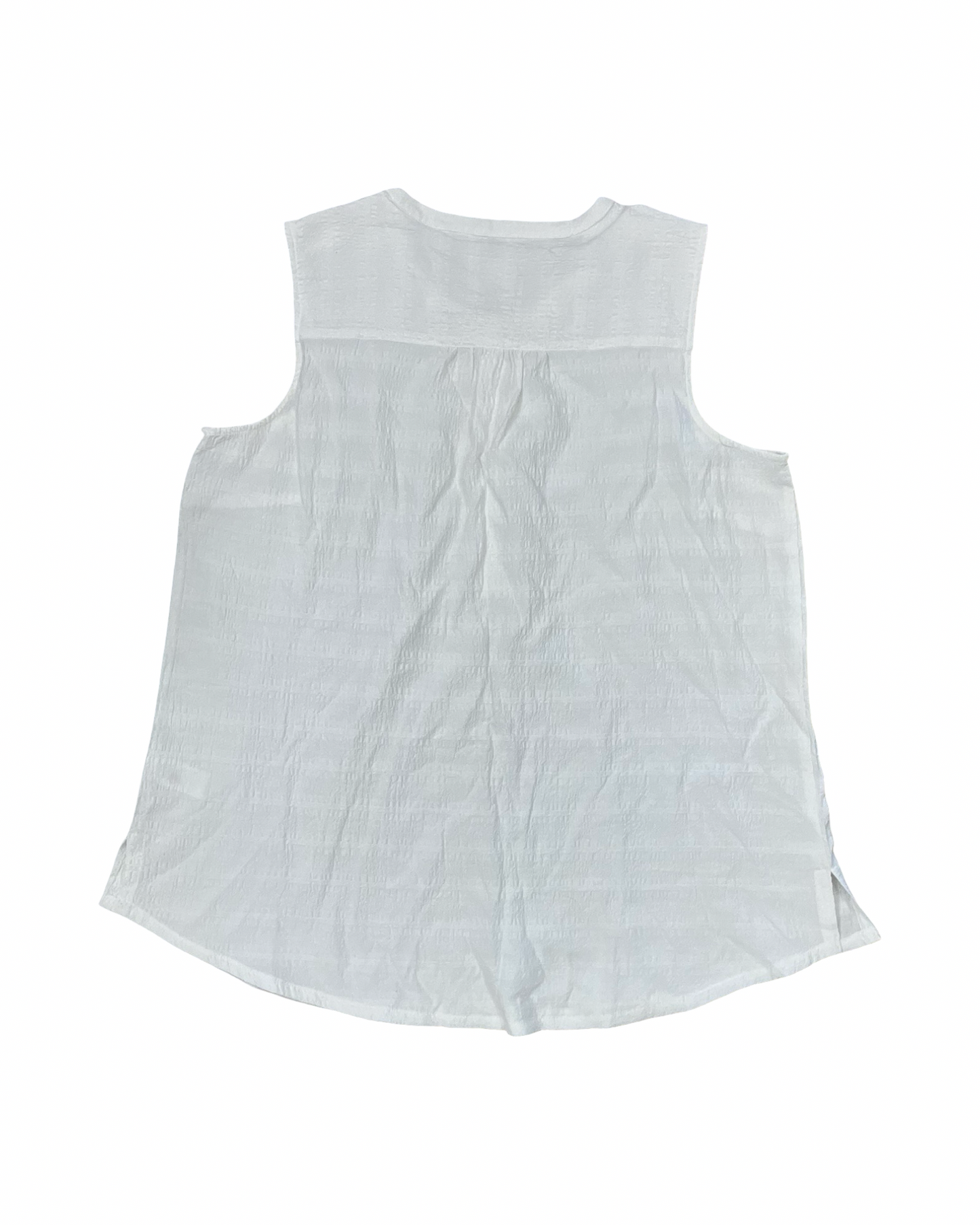 Top Sleeveless By Liz Claiborne In White, Size:Xl