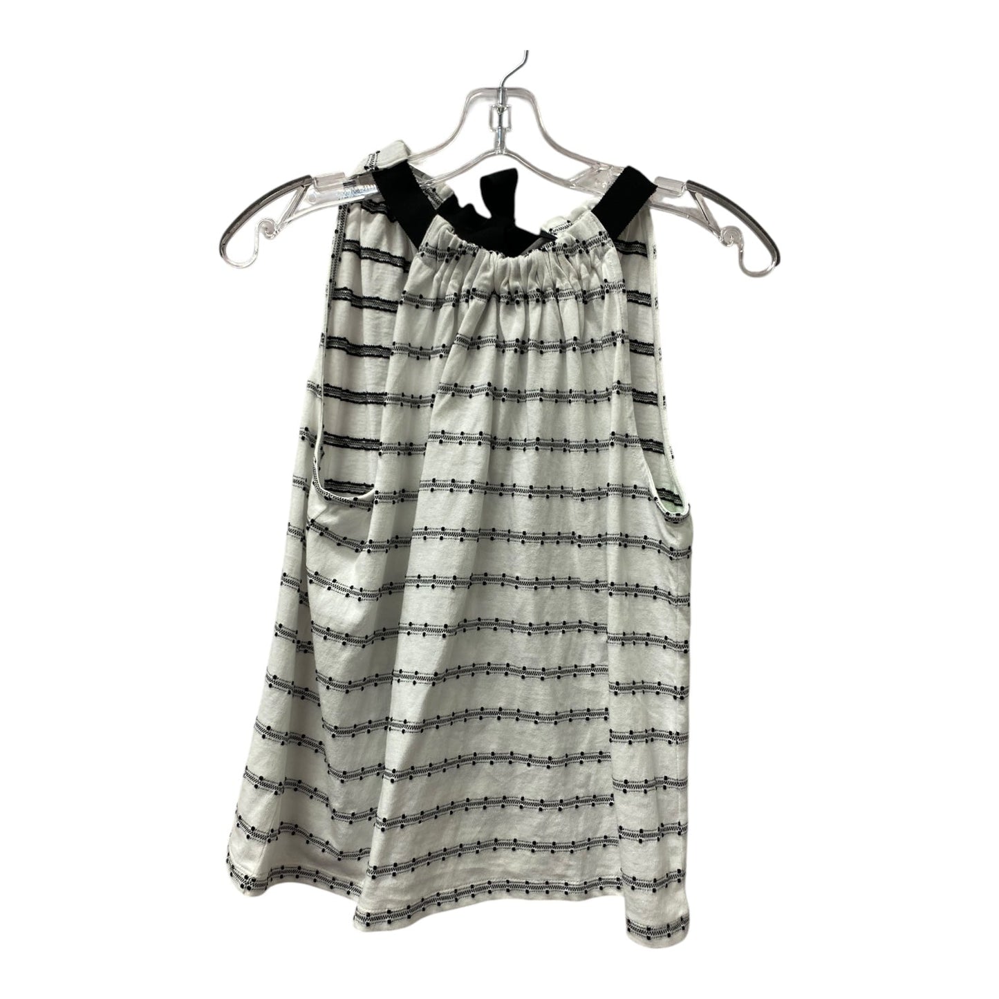 Top Sleeveless By Loft In Black & White, Size:S