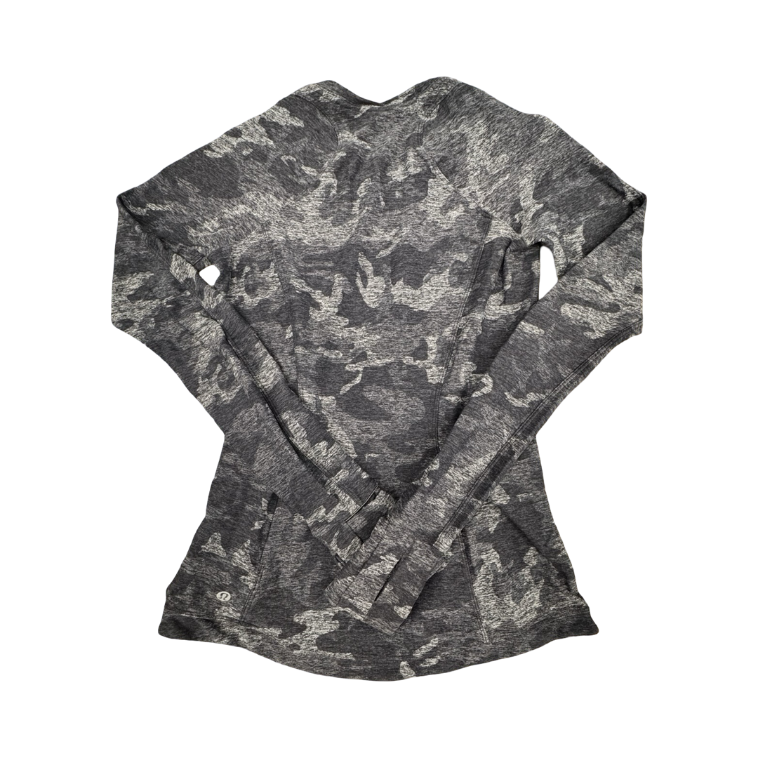 Athletic Top Ls Crewneck By Lululemon In Camouflage Print, Size:4