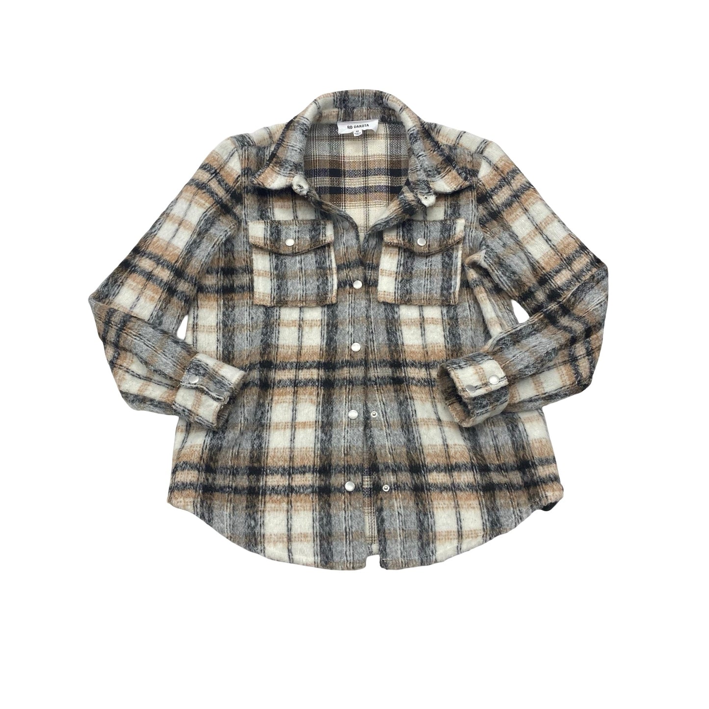 Jacket Shirt By Bb Dakota In Plaid Pattern, Size:M