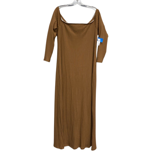 Dress Casual Maxi By Old Navy In Brown, Size:1X