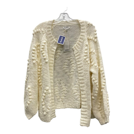 Sweater Cardigan By Lucky Brand In Ivory, Size:M