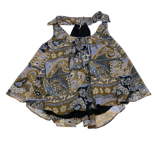 Top Sleeveless By Free People In Blue & Brown, Size:Xl