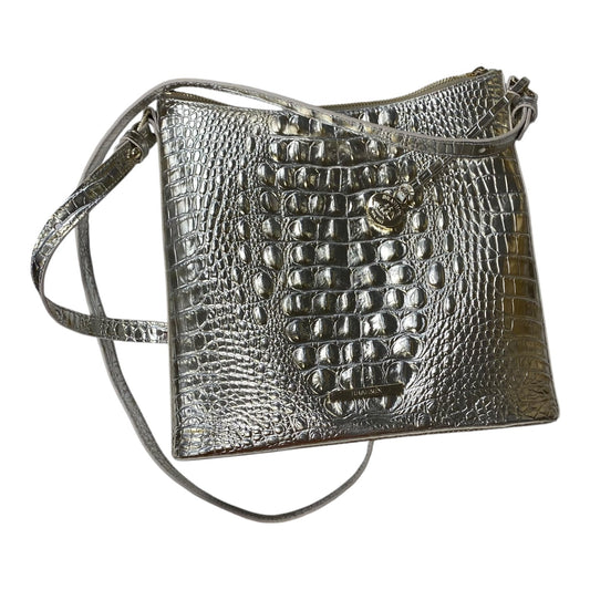Crossbody By Brahmin In silver, Size:Medium