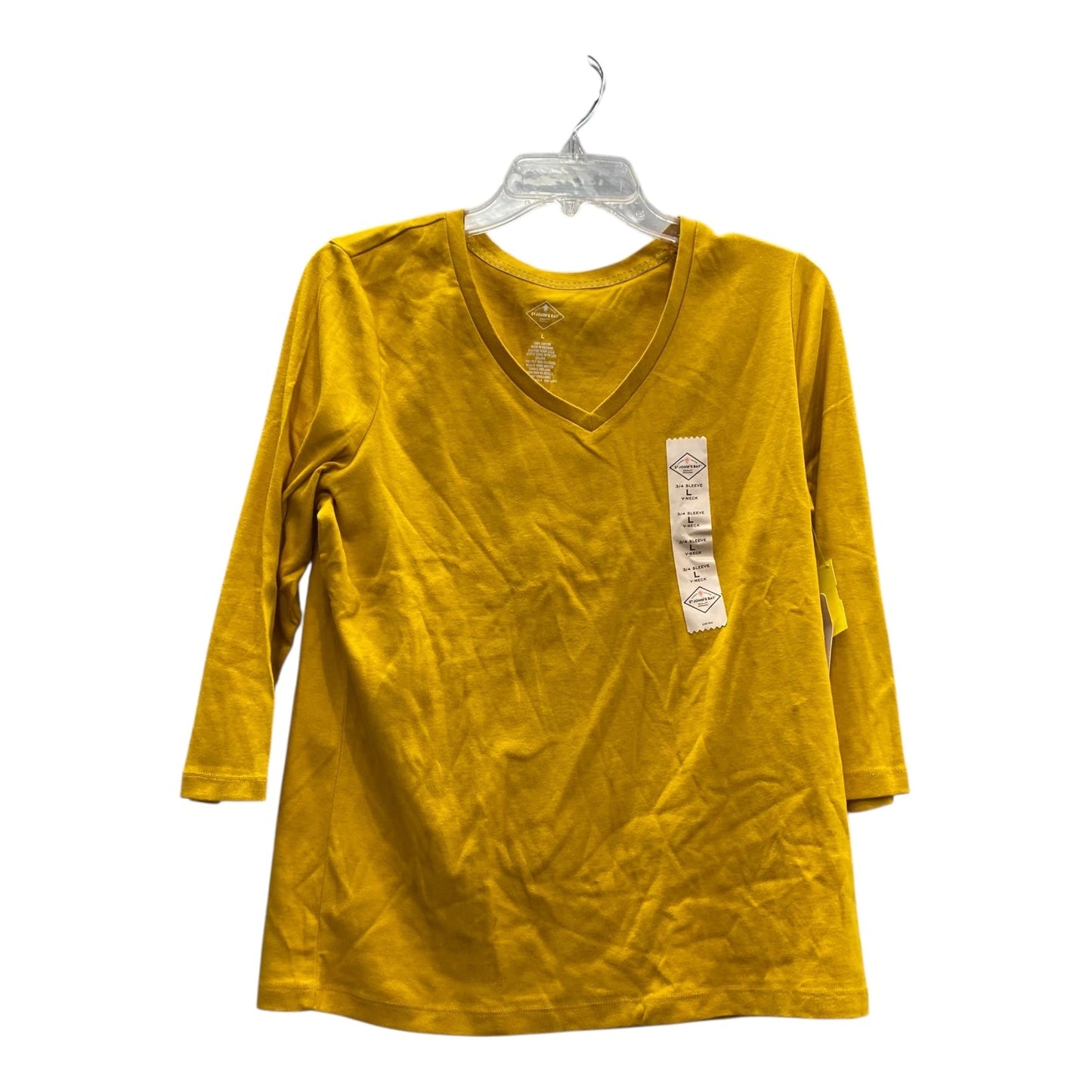 Top Ls Basic By St Johns Bay In Yellow, Size:L