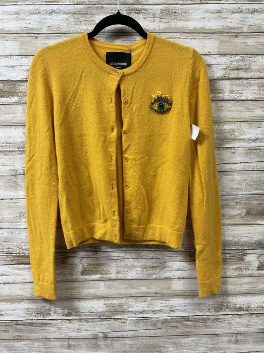 Sweater Cardigan Cashmere By Le Superbe In Yellow, Size:S