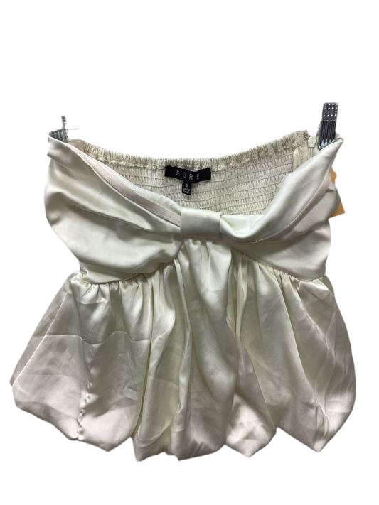 Top Sleeveless By Fore In Cream, Size:S