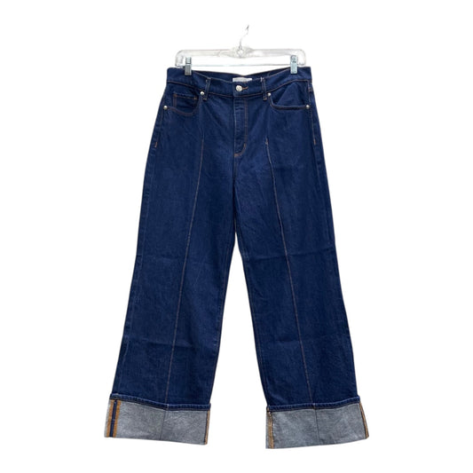 Jeans Wide Leg By Loft In Blue Denim, Size:6