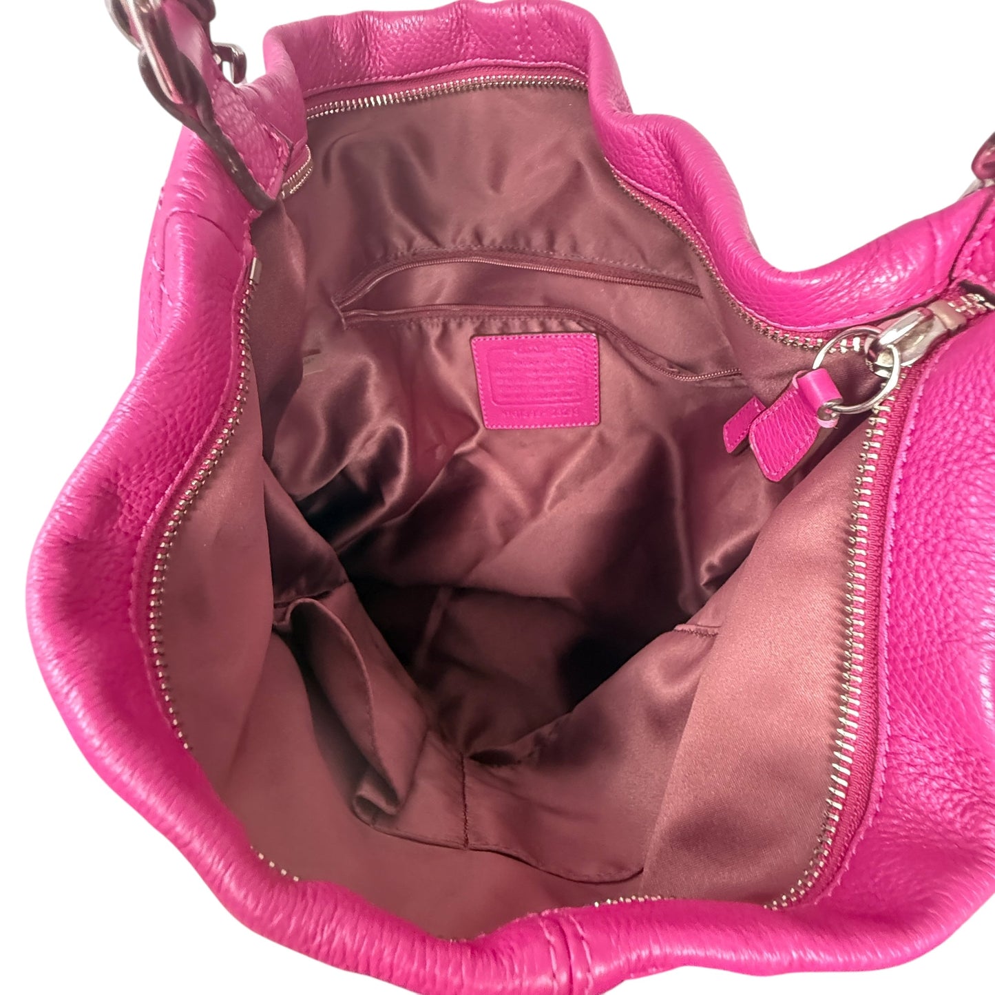 Park Pebbled Leather Hobo Designer By Coach, Size: Large