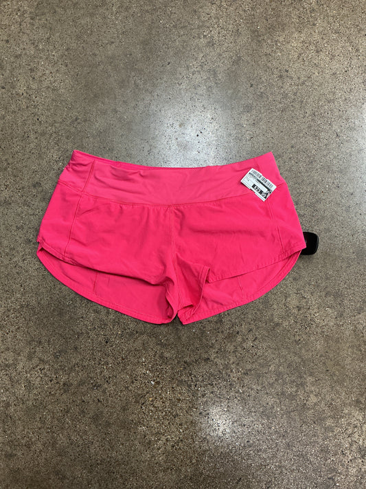 Athletic Shorts By Lululemon In Pink, Size:6