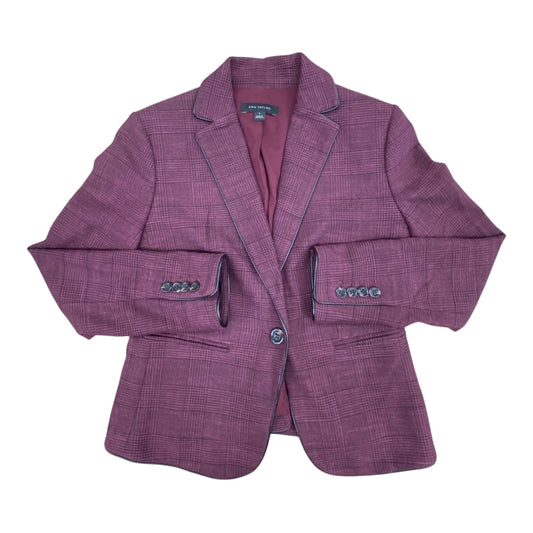 Blazer By Ann Taylor In Purple, Size:0