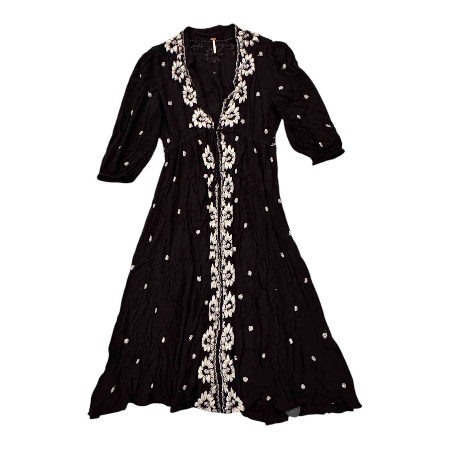 Dress Casual Maxi By Free People In Black & White, Size:M