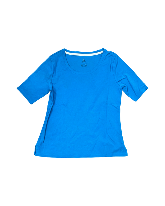 Top Ss Basic By Isaac Mizrahi In Blue, Size:Xs