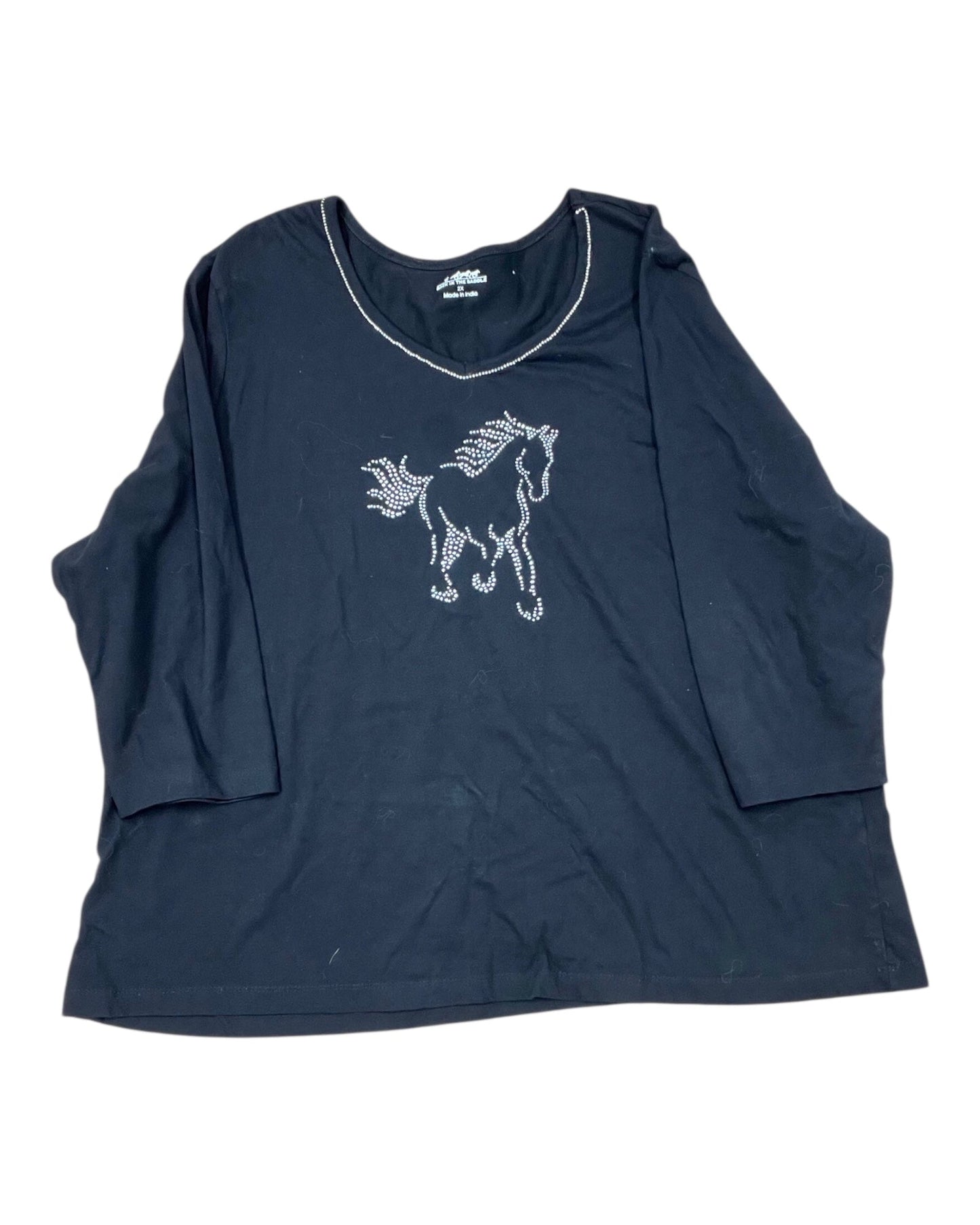 Top Ss By Clothes Mentor In Black, Size:2X