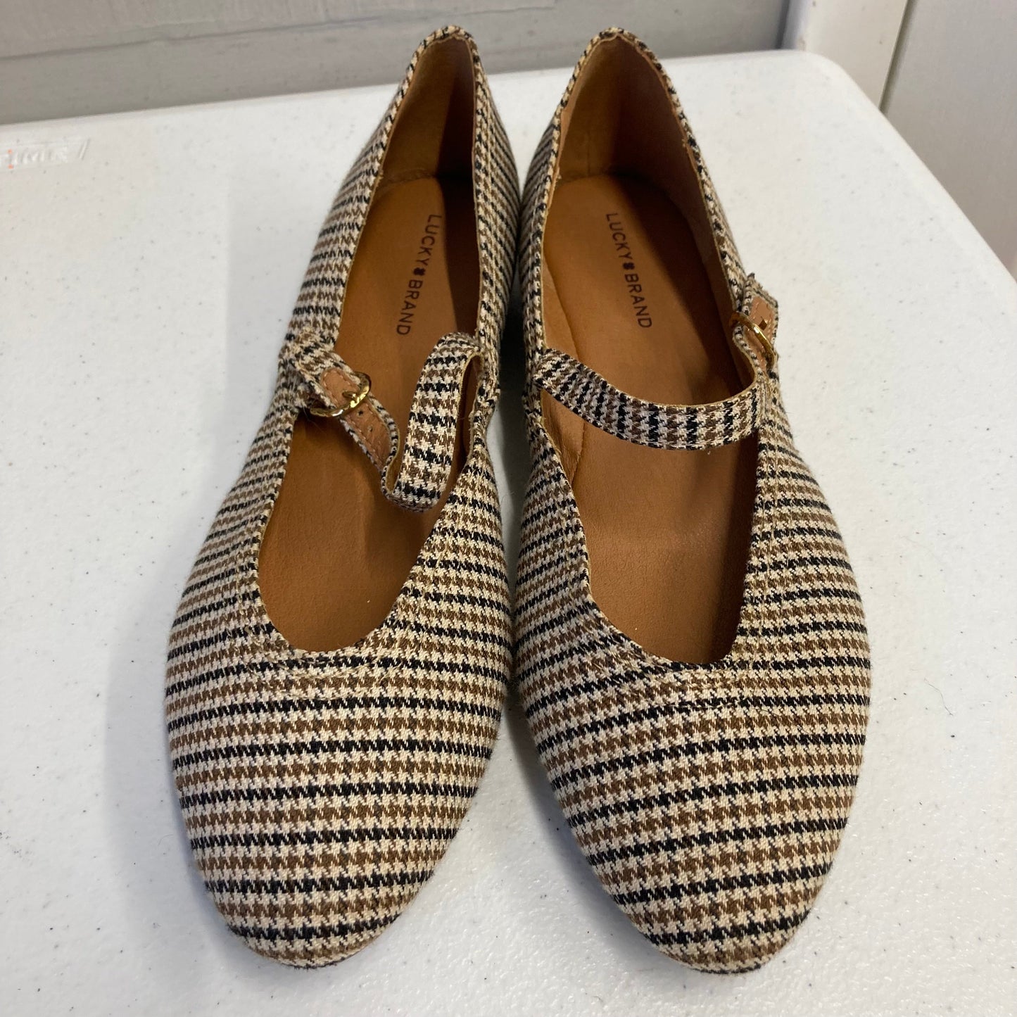 Shoes Flats By Lucky Brand In Plaid Pattern, Size:9