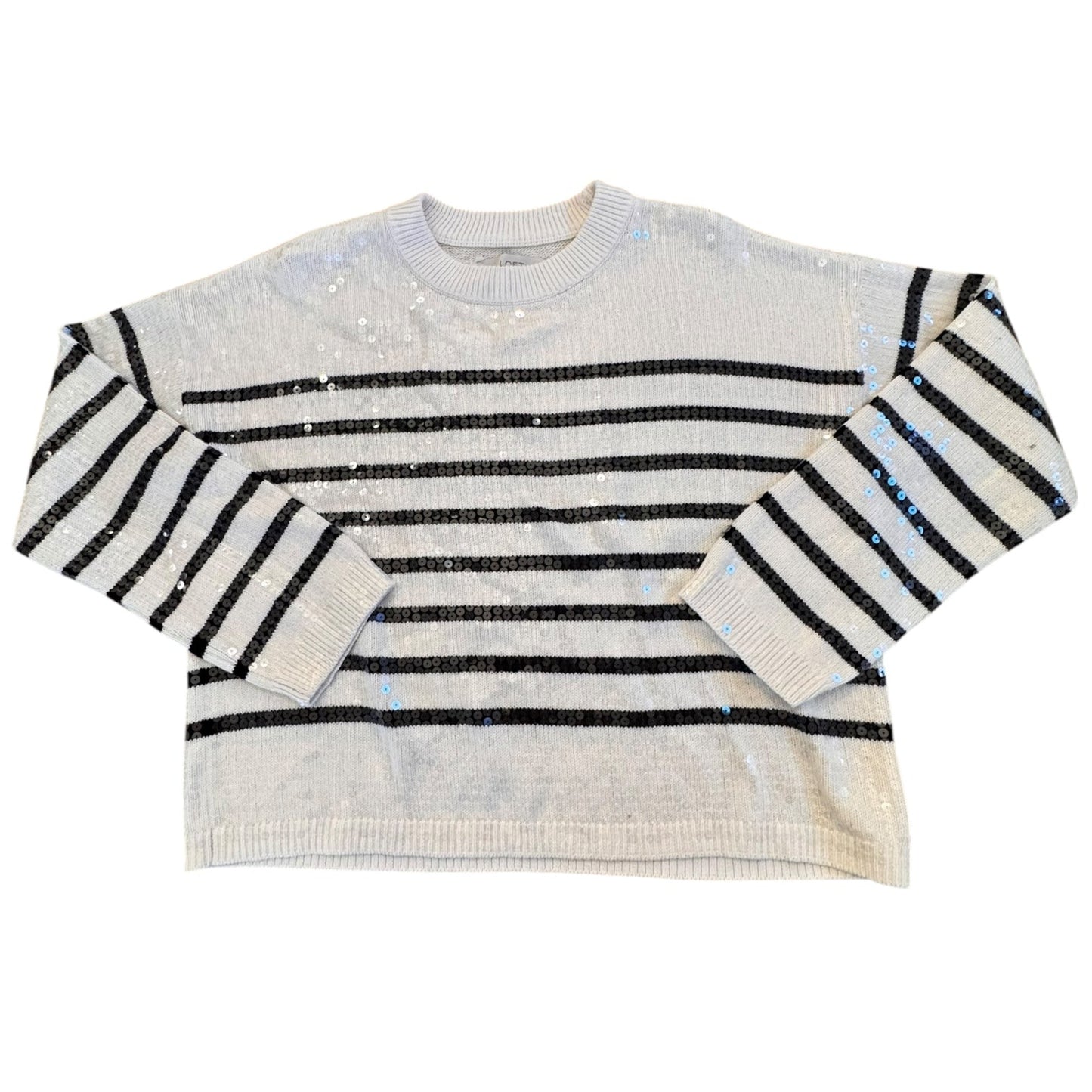 Sweater By Loft In Black & Cream, Size:Mp