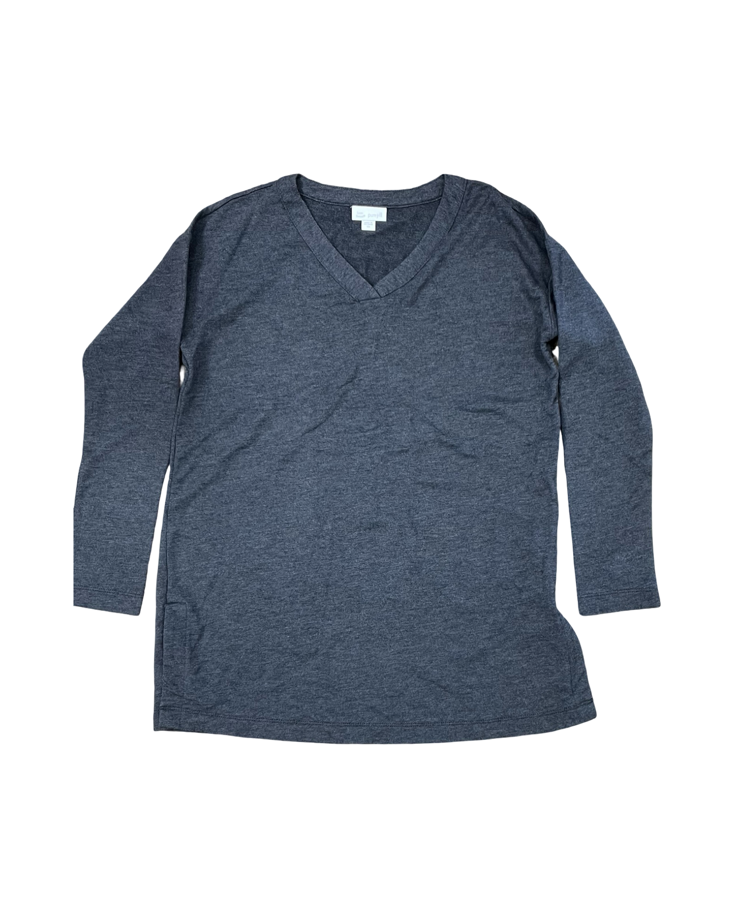 Top Ls Basic By J. Jill In Grey, Size:Xs