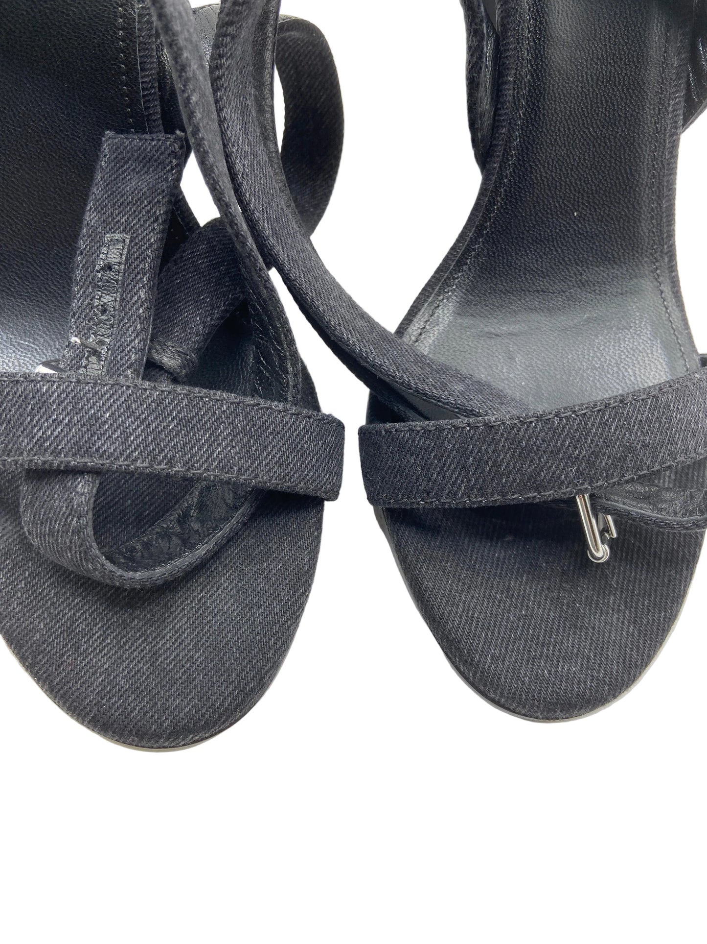 Shoes Luxury Designer By Balenciaga In Blue Denim, Size: 9.5
