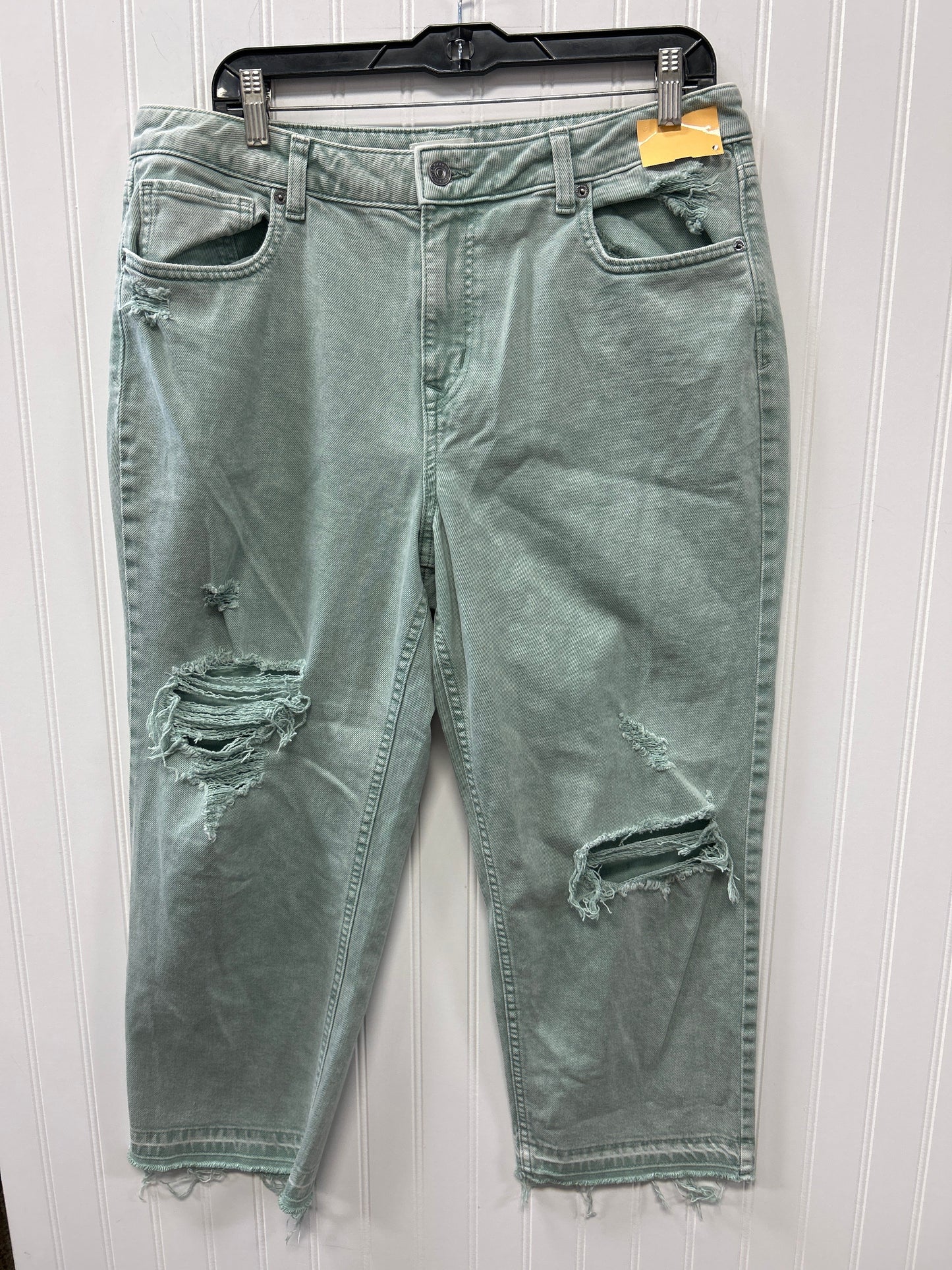 Jeans Cropped By Maurices In Green Denim, Size:14