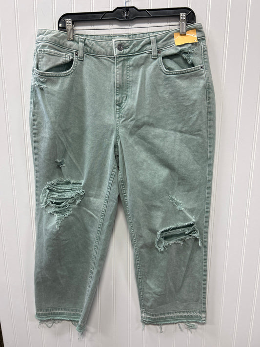 Jeans Cropped By Maurices In Green Denim, Size:14