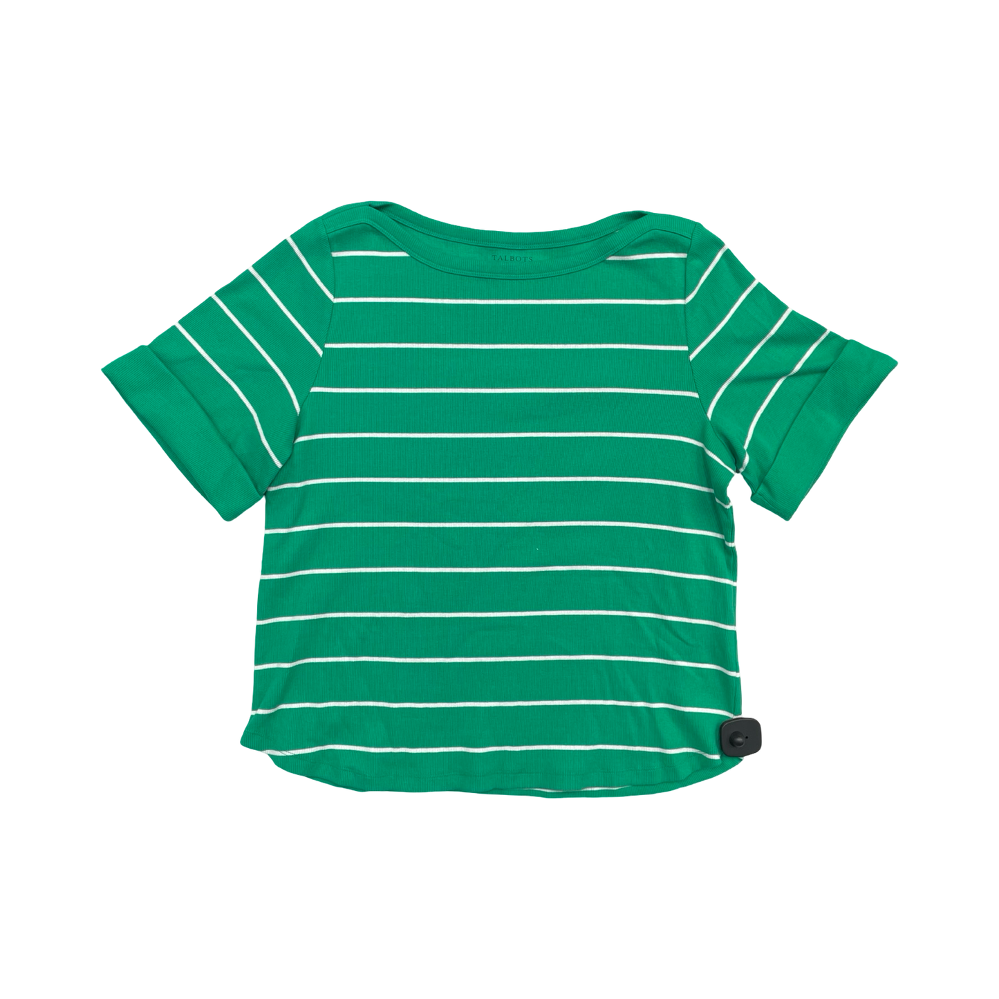 Top Ss By Talbots In Green & White, Size:2X