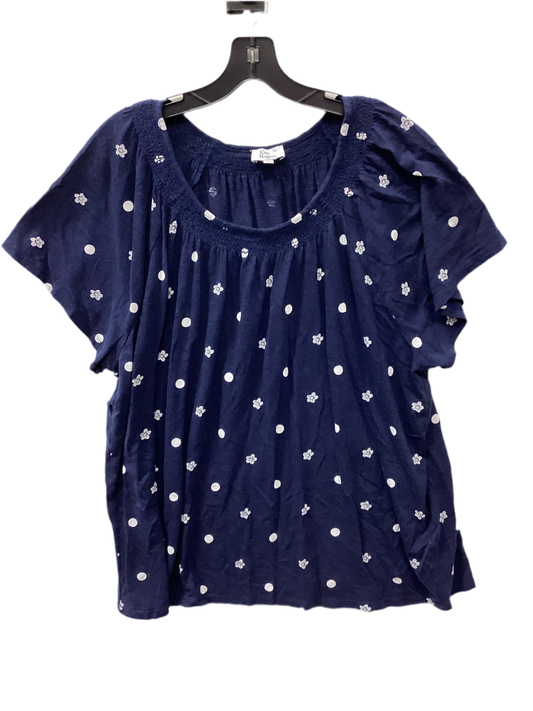 Top Ss By Kim Rogers In Navy, Size:2X