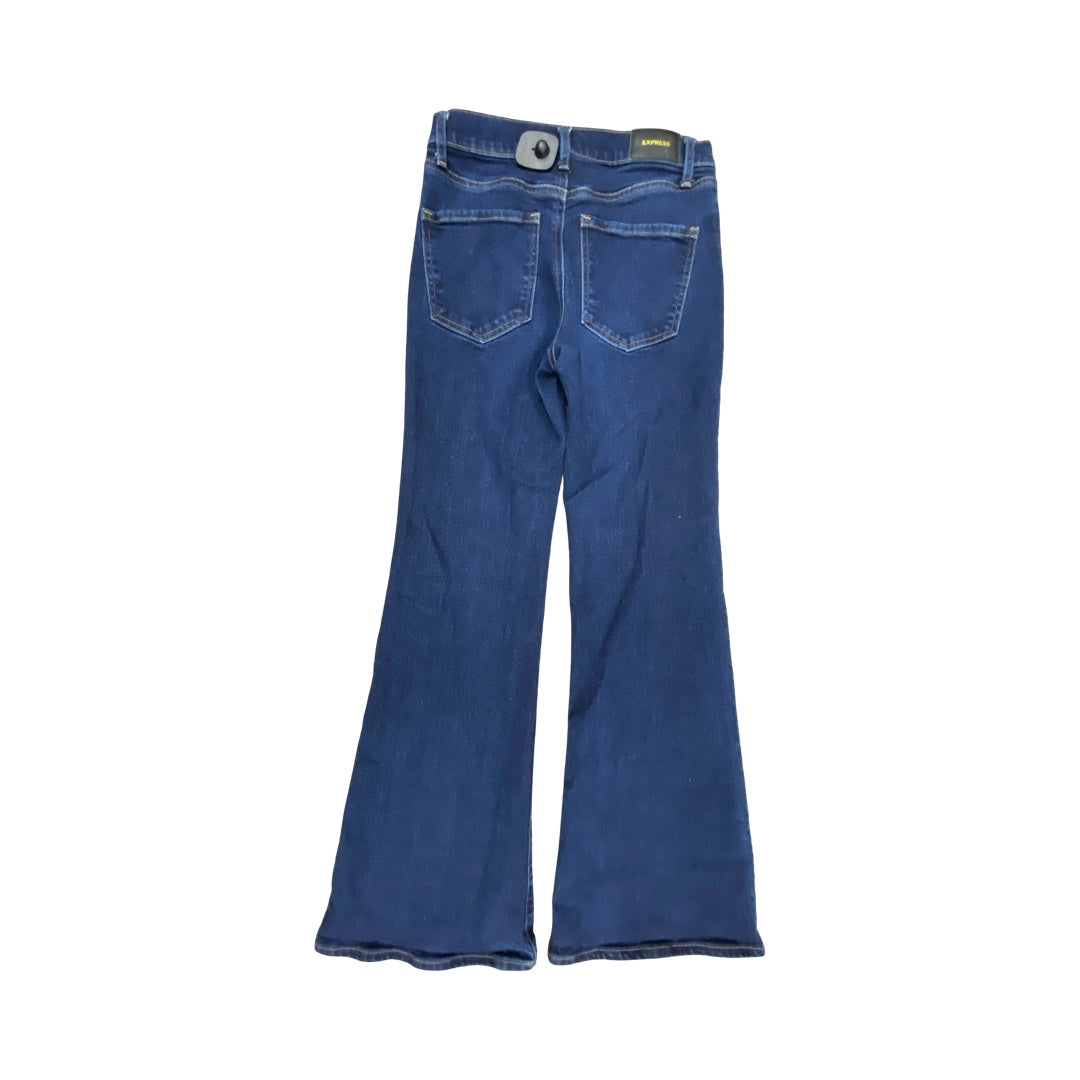Jeans Flared By Express In Blue, Size:0