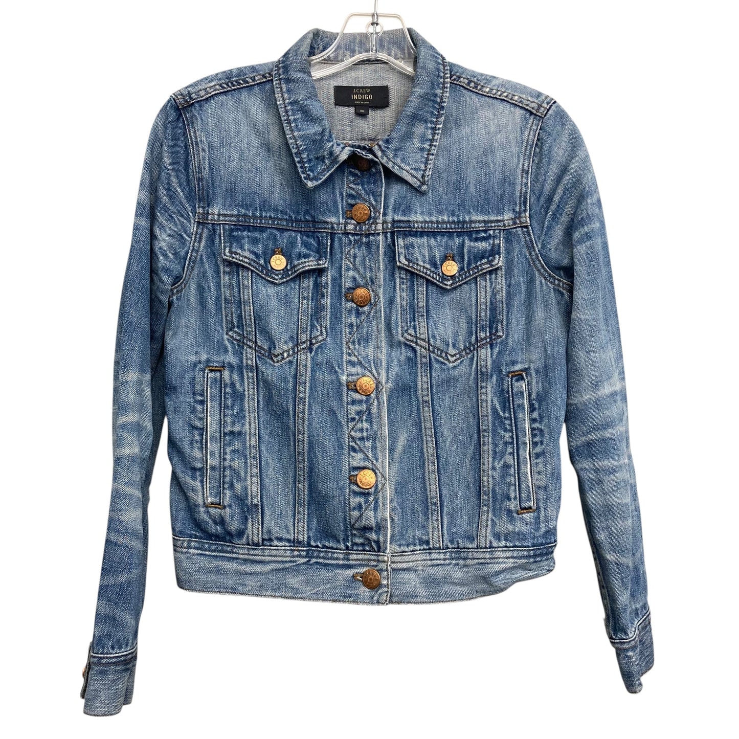 Jacket Denim By J. Crew In Blue Denim, Size:M