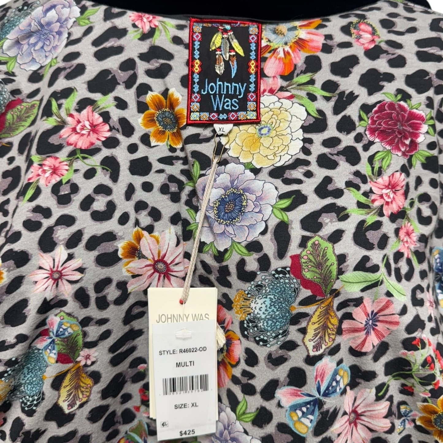 Dorian Sequin Kimono Blazer By Johnny Was In Black & Brown, Size: Xl