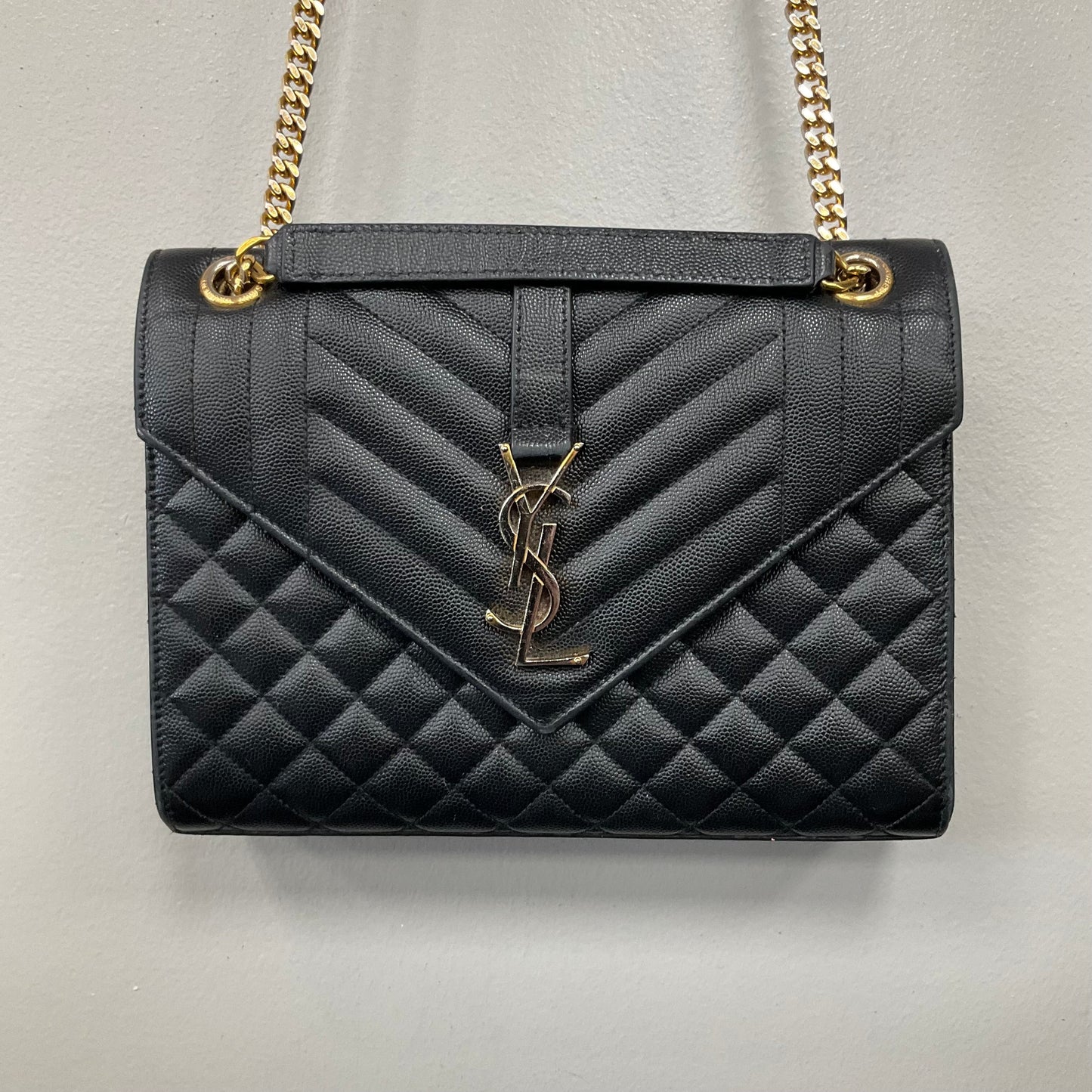 Crossbody Luxury Designer By Yves Saint Laurent In Black, Size:Medium