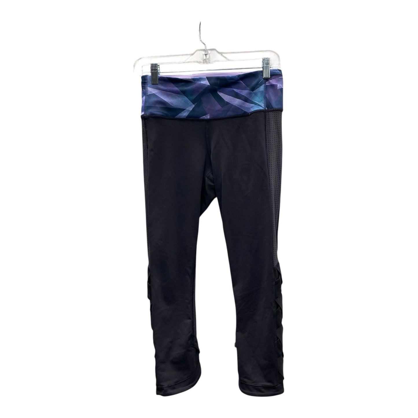 Athletic Leggings Capris By Lululemon In Black & Purple, Size:S