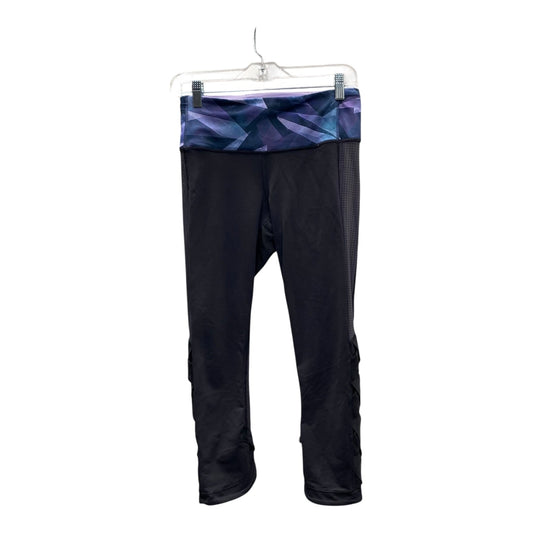 Athletic Leggings Capris By Lululemon In Black & Purple, Size:S