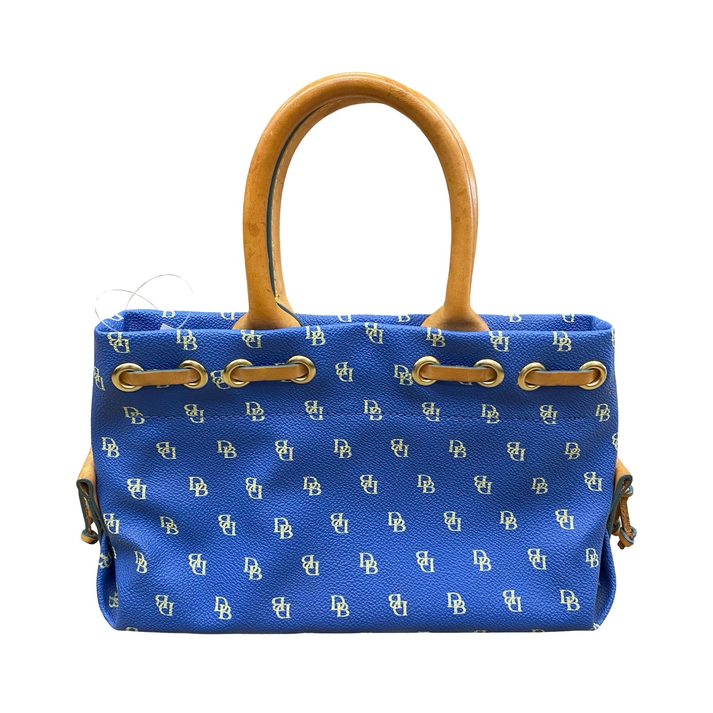 Handbag Designer By Dooney And Bourke In Blue & Tan, Size:Small