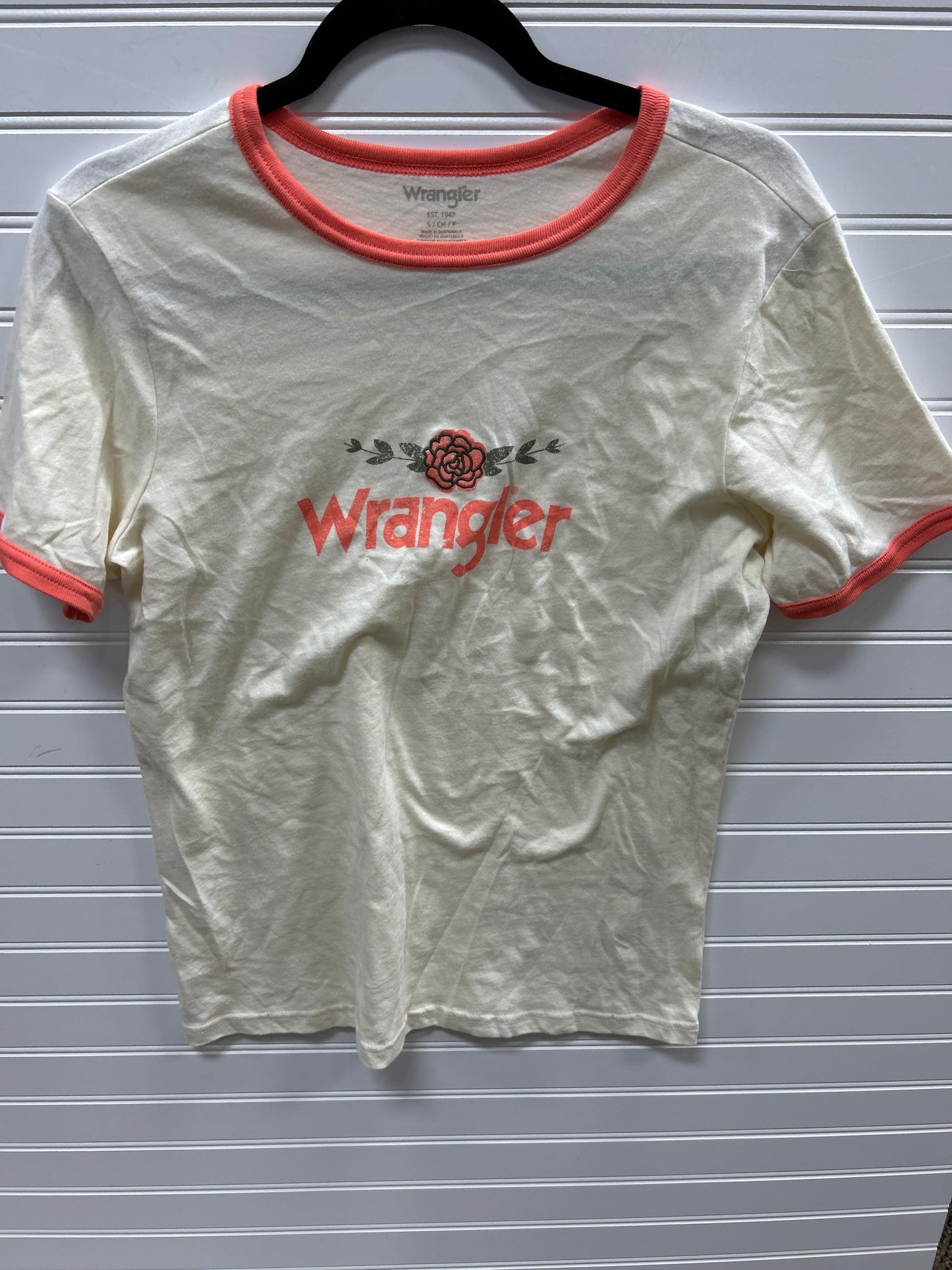 Top Ss By Wrangler In Cream, Size:S